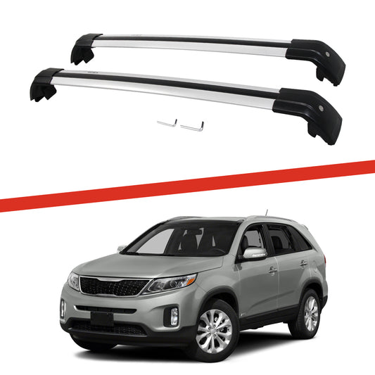 Saremas Off-road Luggage Carrier Lockable Silver Crossbar Cross Bar Roof Rack for Kia Sorento 2015-2020