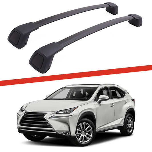 Saremas Black Aluminum Alloy Roof Rack Crossbar Cross Bar for Lexus NX NX200 NX200t NX300 NX300h 2015-2021