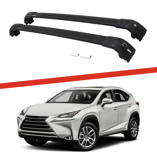 Saremas Car Top Luggage Holder Carrier Black Crossbar Cross Bar Roof Rack for Lexus NX NX200 NX200t NX300H NX300 2015-2021