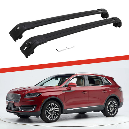 Saremas Off-road Cargo Carrier Black Crossbars Cross Bars Roof Racks for Lincoln Nautilus 2019 2020 2021