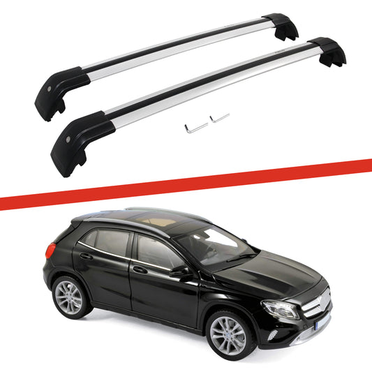 Saremas Off-road Luggage Carrier Silver Crossbar Cross Bar Roof Rack for Mercedes-Benz GLA 2014-2019