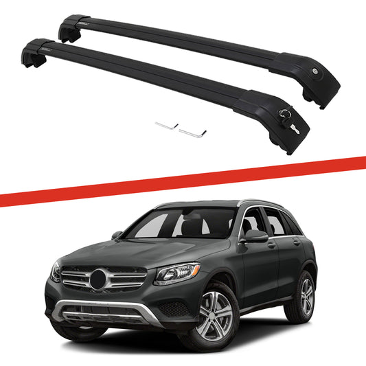 Saremas Off-road Cargo Carrier Black Crossbars Cross Bars Roof Racks for Mercedes-Benz GLC 2016-2021