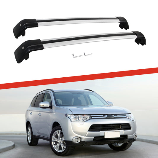 Saremas Adjustable Luggage Carrier Silver Crossbars Cross Bars Roof Racks for Mitsubishi Outlander 2014-2021
