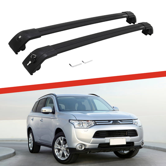 Saremas Adjustable Luggage Carrier Black Crossbars Cross Bars Roof Racks for Mitsubishi Outlander 2014-2021