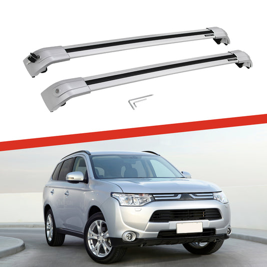 Saremas Adjustable Luggage Carrier All Silver Crossbars Cross Bars Roof Racks for Mitsubishi Outlander 2014-2021