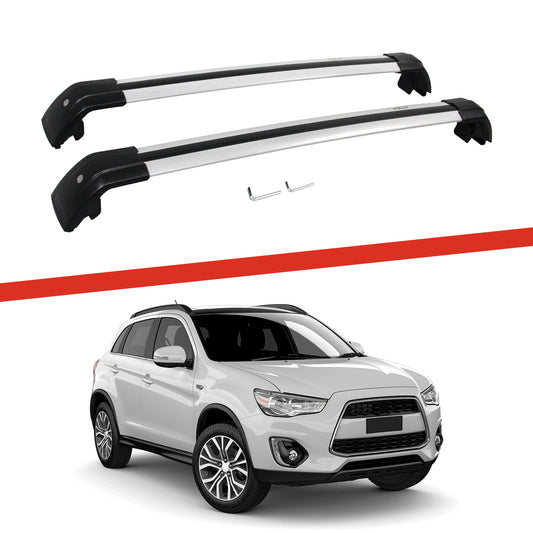 Saremas Aluminum Alloy Luggage Carrier Silver Crossbar Cross Bar Roof Rack for Mitsubishi Outlander Sport 2010-2021