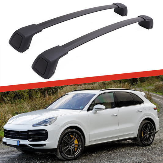 Saremas Black Aluminum Alloy Roof Rack Crossbar Cross Bar for Porsche Cayenne 2018 2019 2020 2021