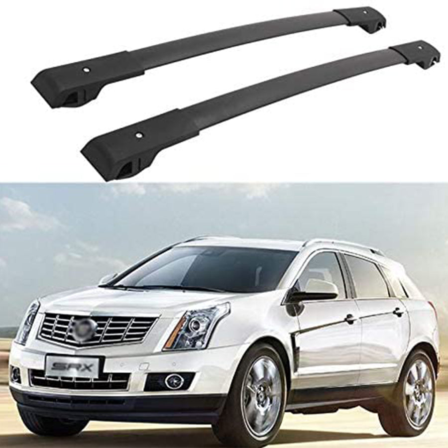 Saremas Black Adjustable Aluminum Alloy Roof Rack Crossbar Cross Bar for Cadillac SRX 2010-2015