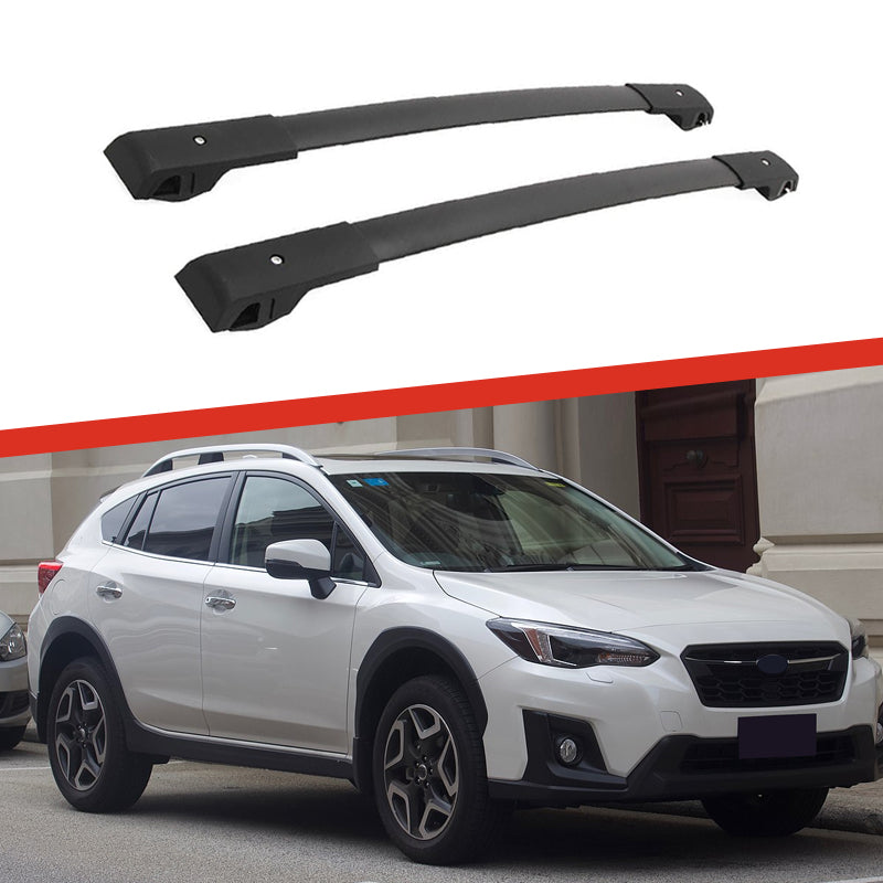 Saremas Black Adjustable Aluminum Alloy Roof Rack Crossbar Cross Bar for Subaru XV Crosstrek 2013-2017, 2018-2021