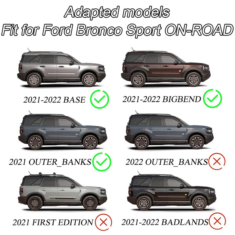 Saremas Black Aluminum Alloy Roof Rack Crossbar Cross Bar for Ford Bronco Sport 2021 2022 BASE, 2021 2022 BIG BEND, 2021 OUTER BANKS (ON-ROAD)