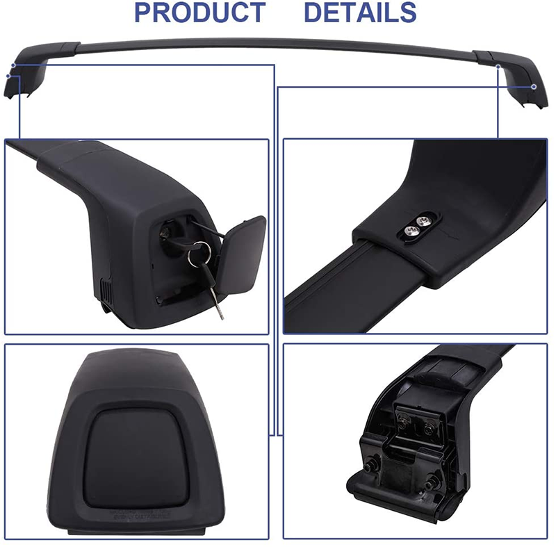 Saremas Upgraded Cross Bar Roof Rack Crossbars Rooftop Luggage Cargo Carrier Fit for Kia NIRO 2017-2022