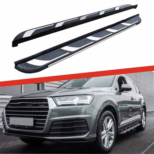 Saremas SUV Black Running Boards Side Steps Nerf Bars for Audi Q7 2016-2021