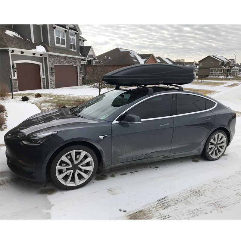 for Tesla Model 3 2017 2018 2019 2020 2021 2022 without Lock Noiseless Black Aluminum Alloy Roof Rack Crossbar Cross Bar